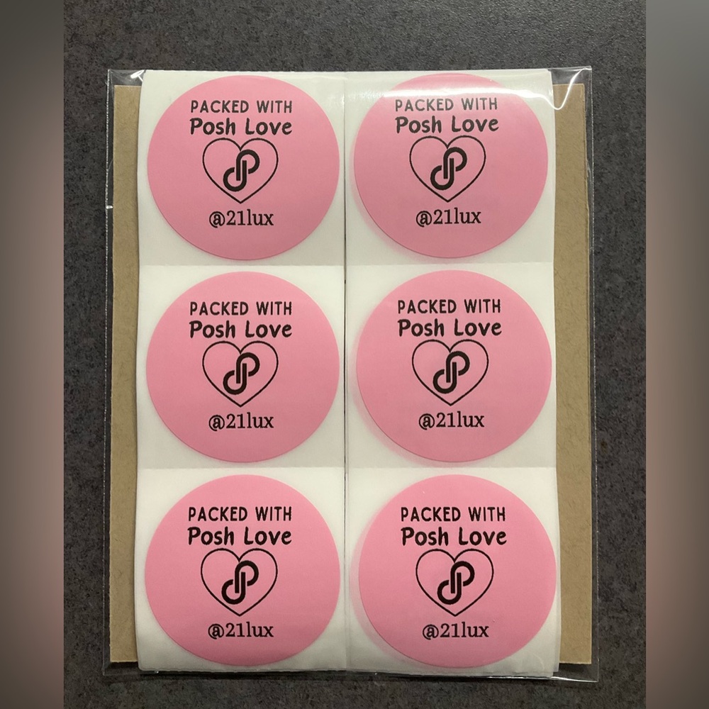 50 Custom Packed With Posh Love Stickers